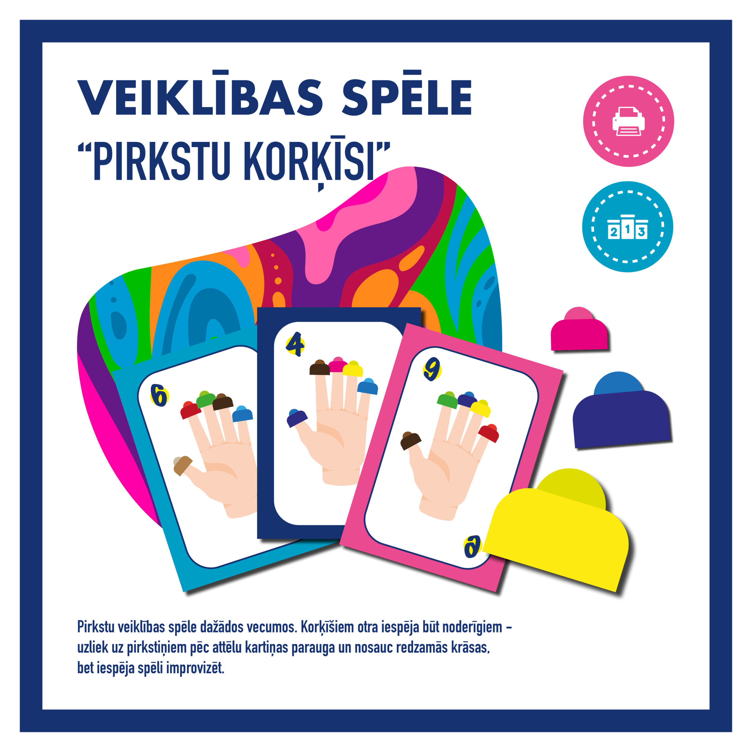 Pirkstu veiklības spēle “KORĶĪŠI”