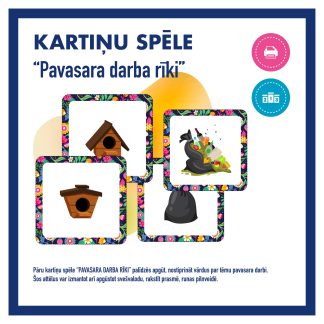 Pāru kartiņu spēle "PAVASARA DARBA RĪKI"