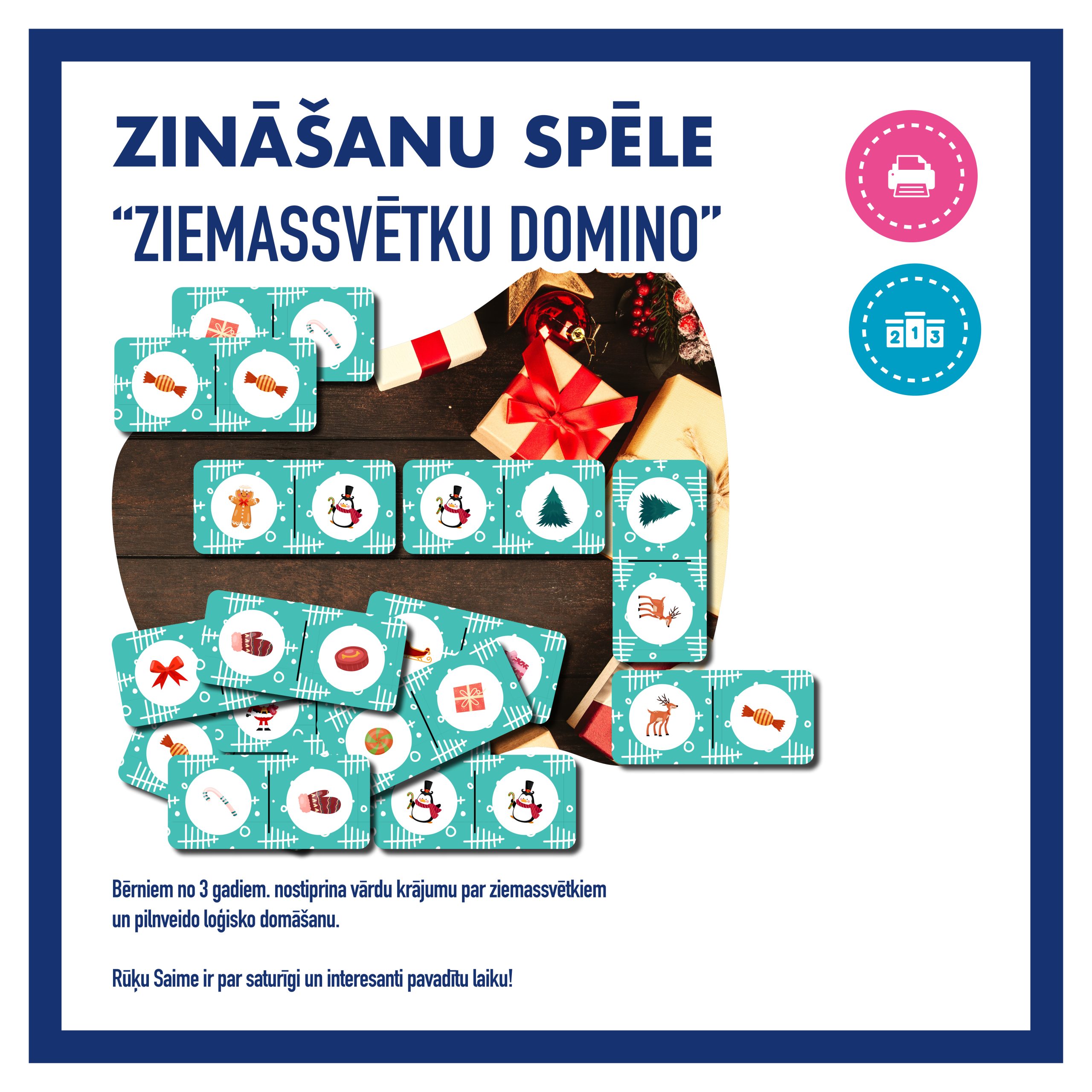 Ziemassvētku domino l Spēle