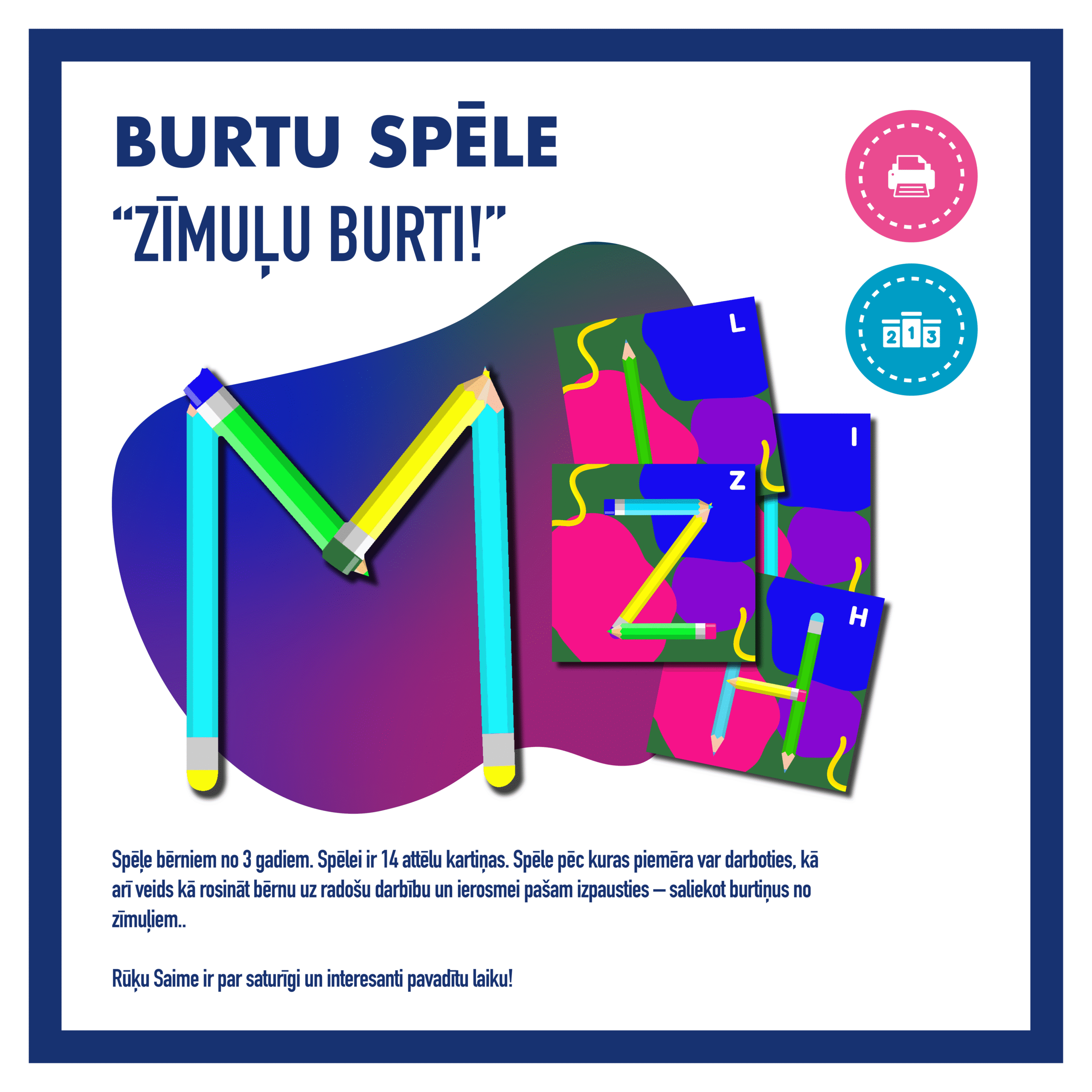 Zīmuļu burti l Burtu spēle