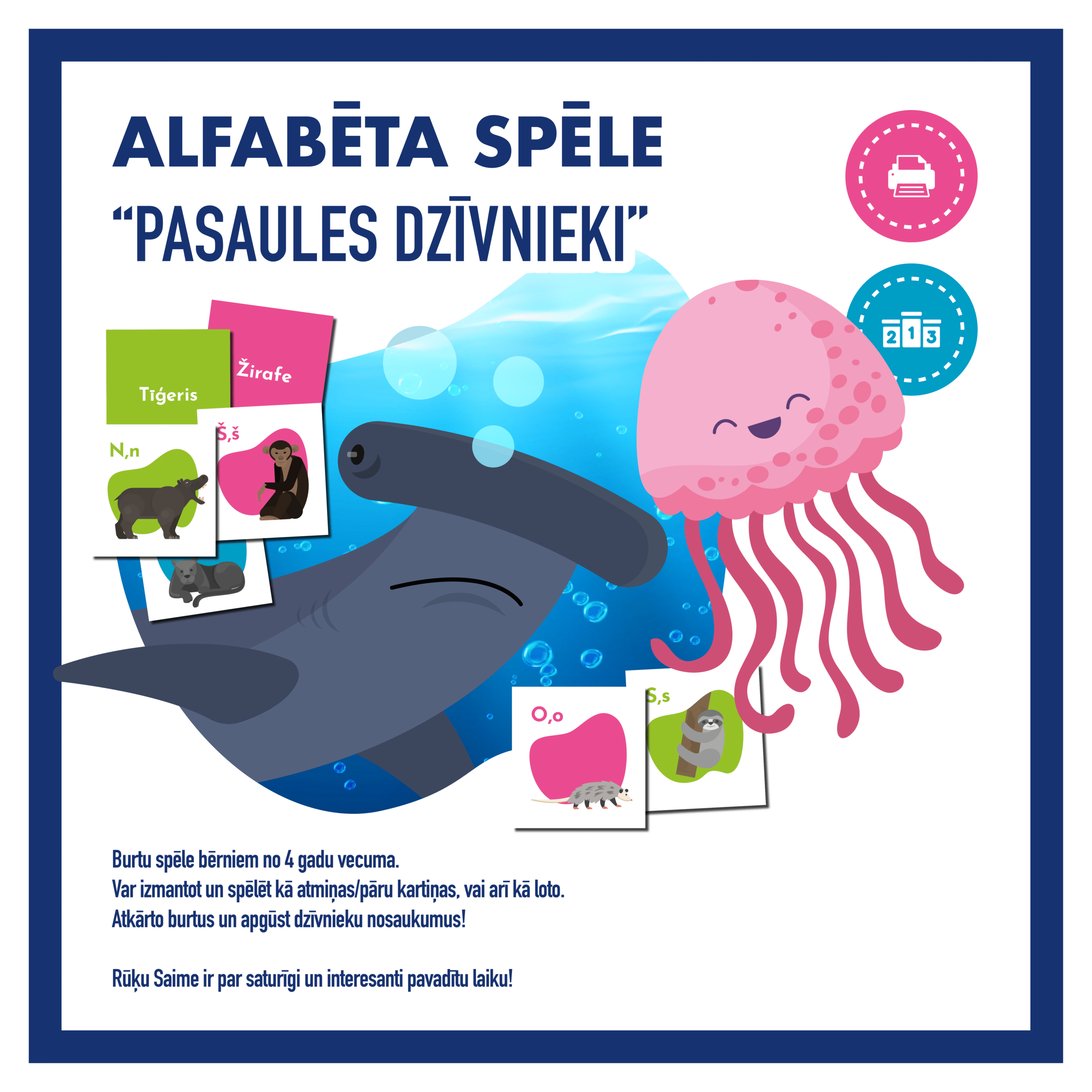 Pasaules dzīvnieki l Burtu spēle