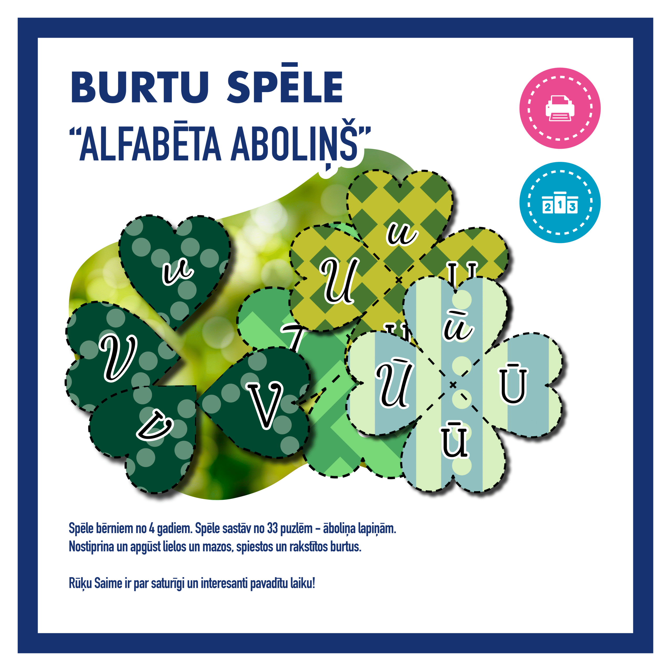 Alfabēta āboliņš l Burtu spēle