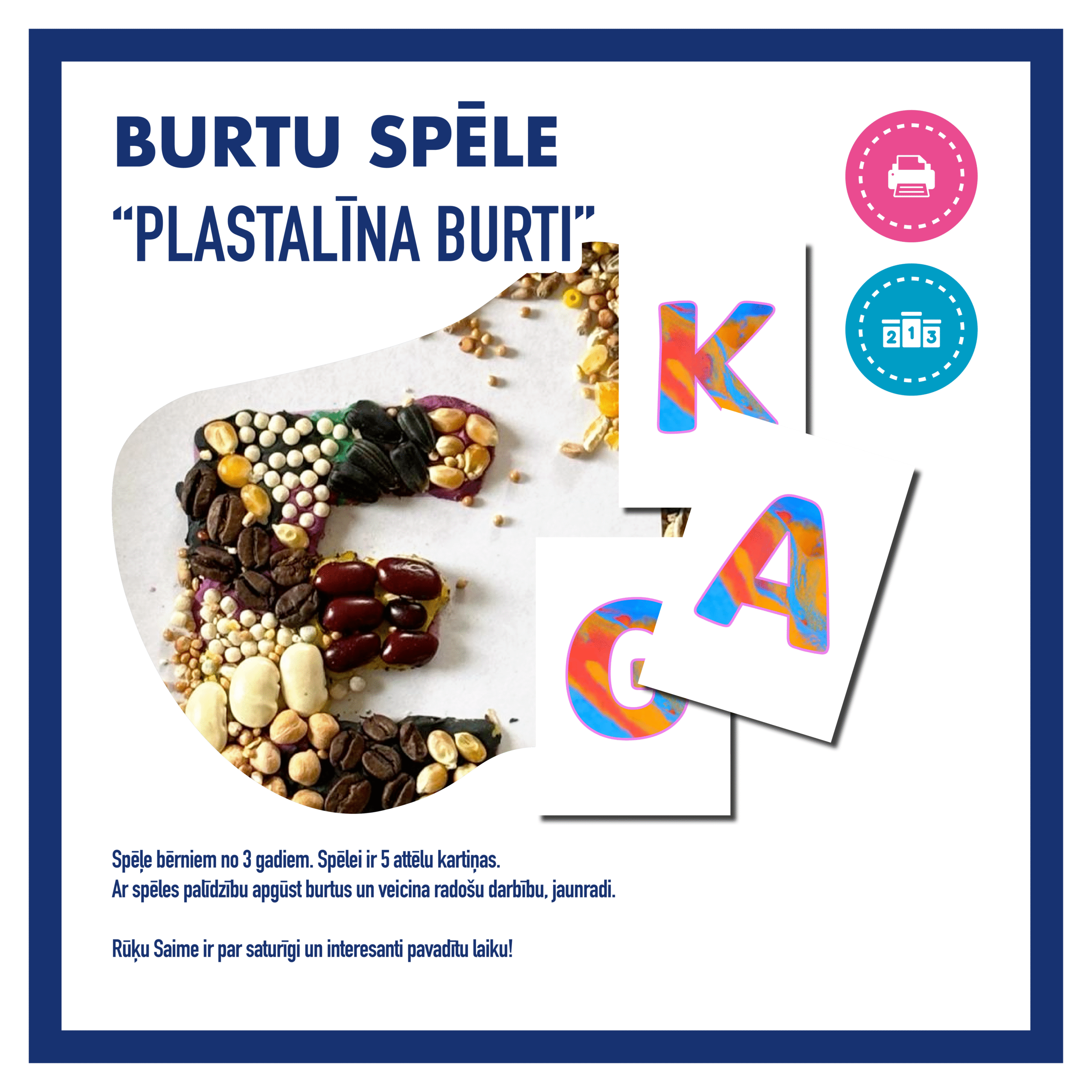 Plastalīna burti l Burtu spēle