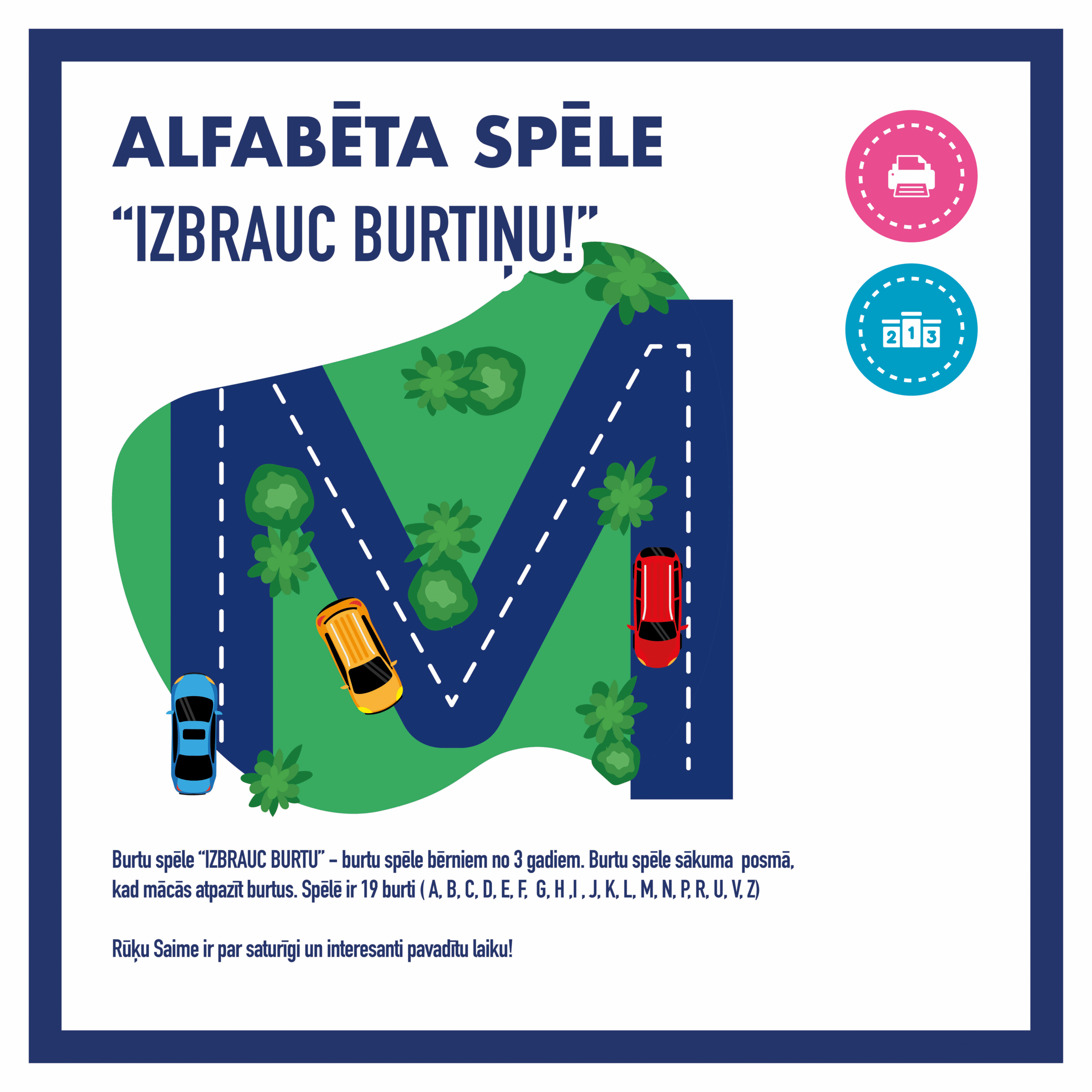 Izbrauc burtiņu l Burtu spēle