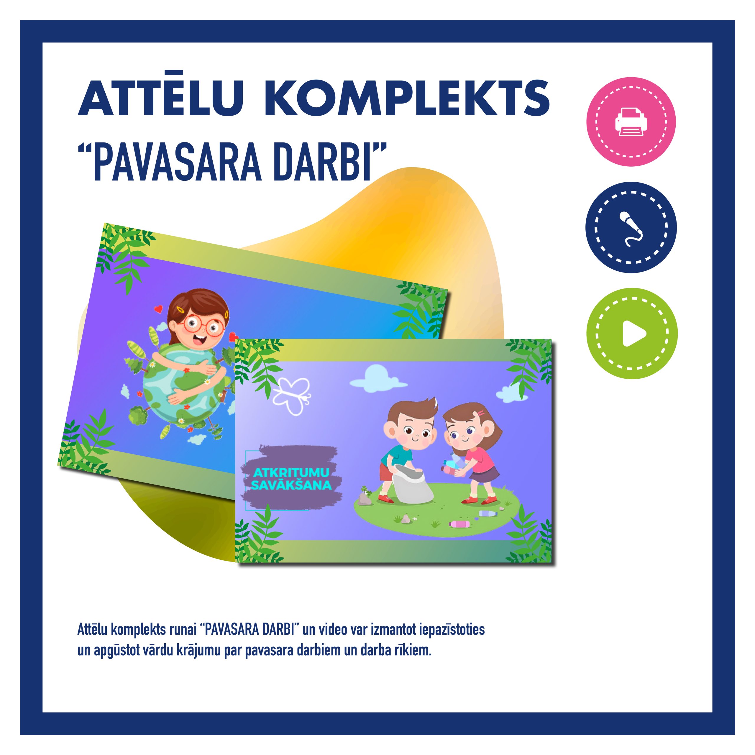 Attēlu komplekts runai "PAVASARA DARBI"