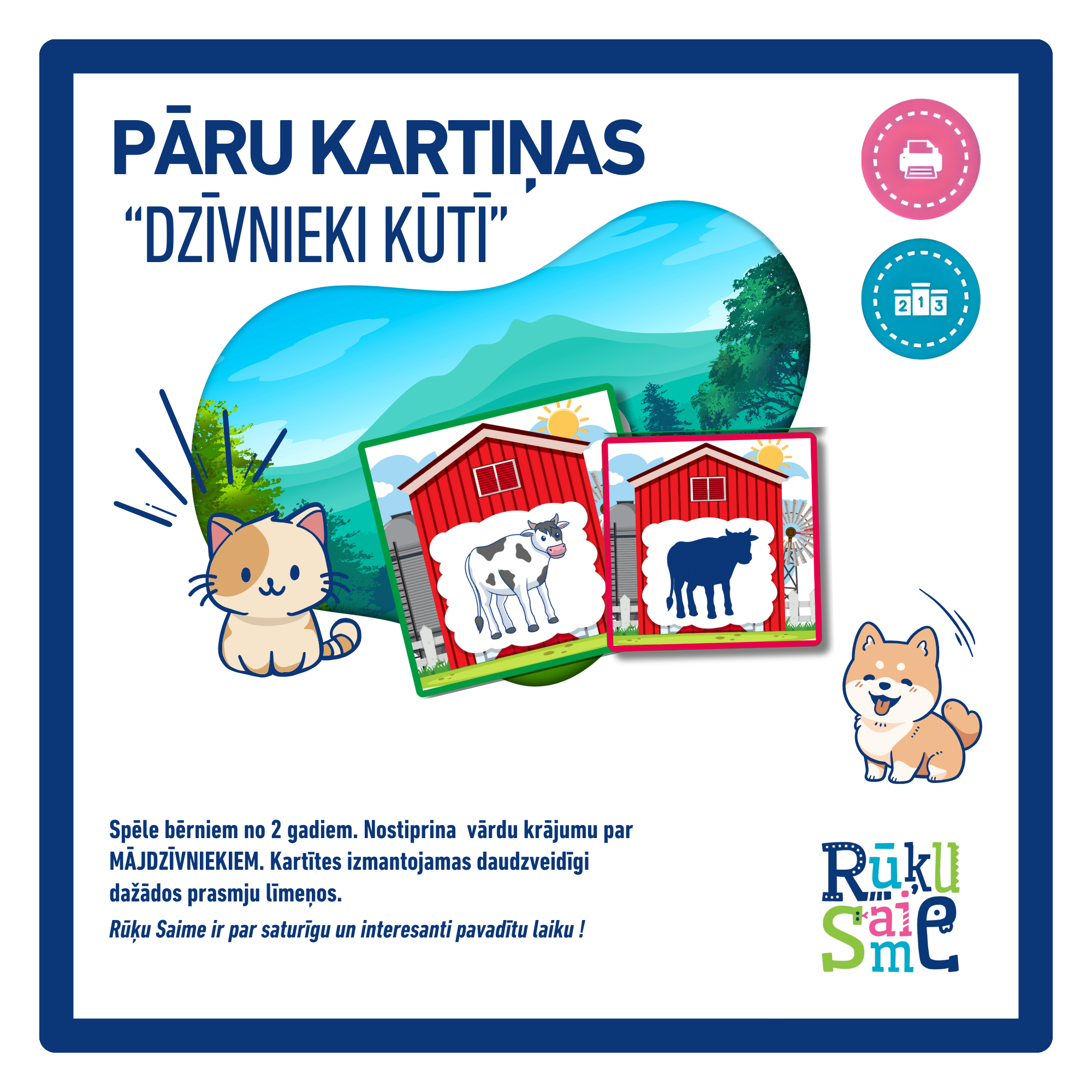 Dzīvnieki kūtī l Spēle