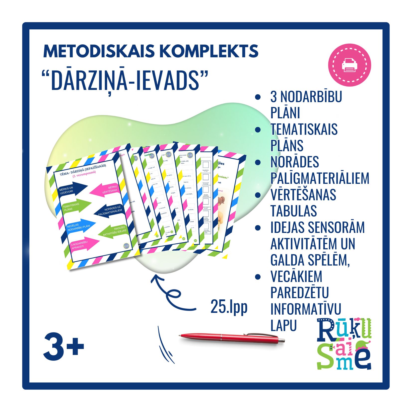 Dārziņā- iepazīšanās l Integrētās rotaļnodarbības komplekts 3-5 gadi