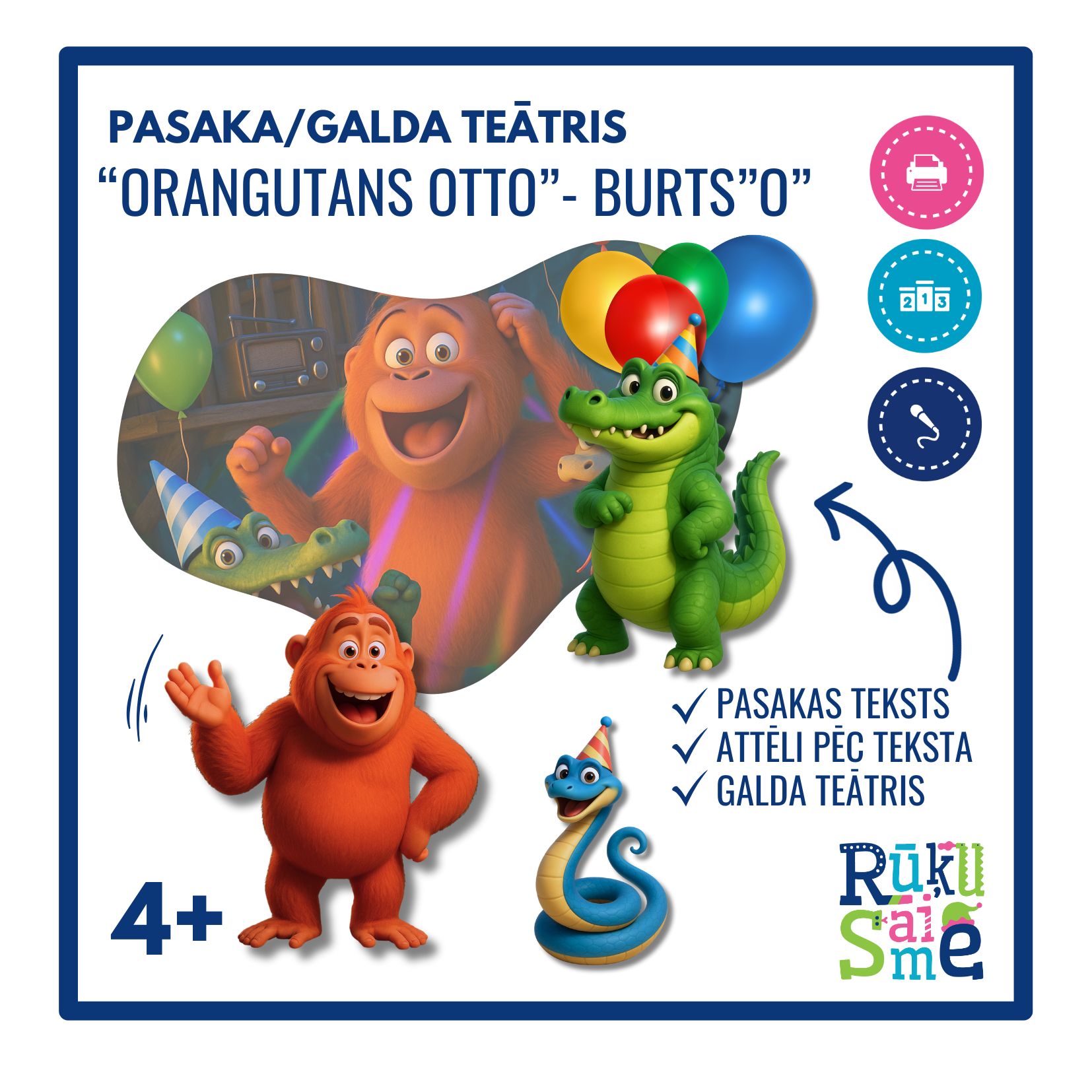 Burta O pasaka “ORANGUTANS OTTO”- dramatizācija, skaņa