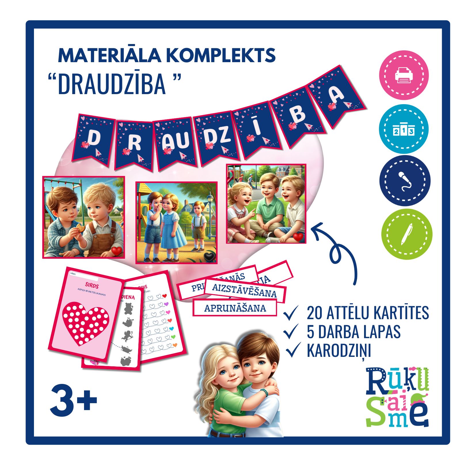 Draudzība l Integrētās rotaļnodarbības komplekts bērniem 3-5 gadi