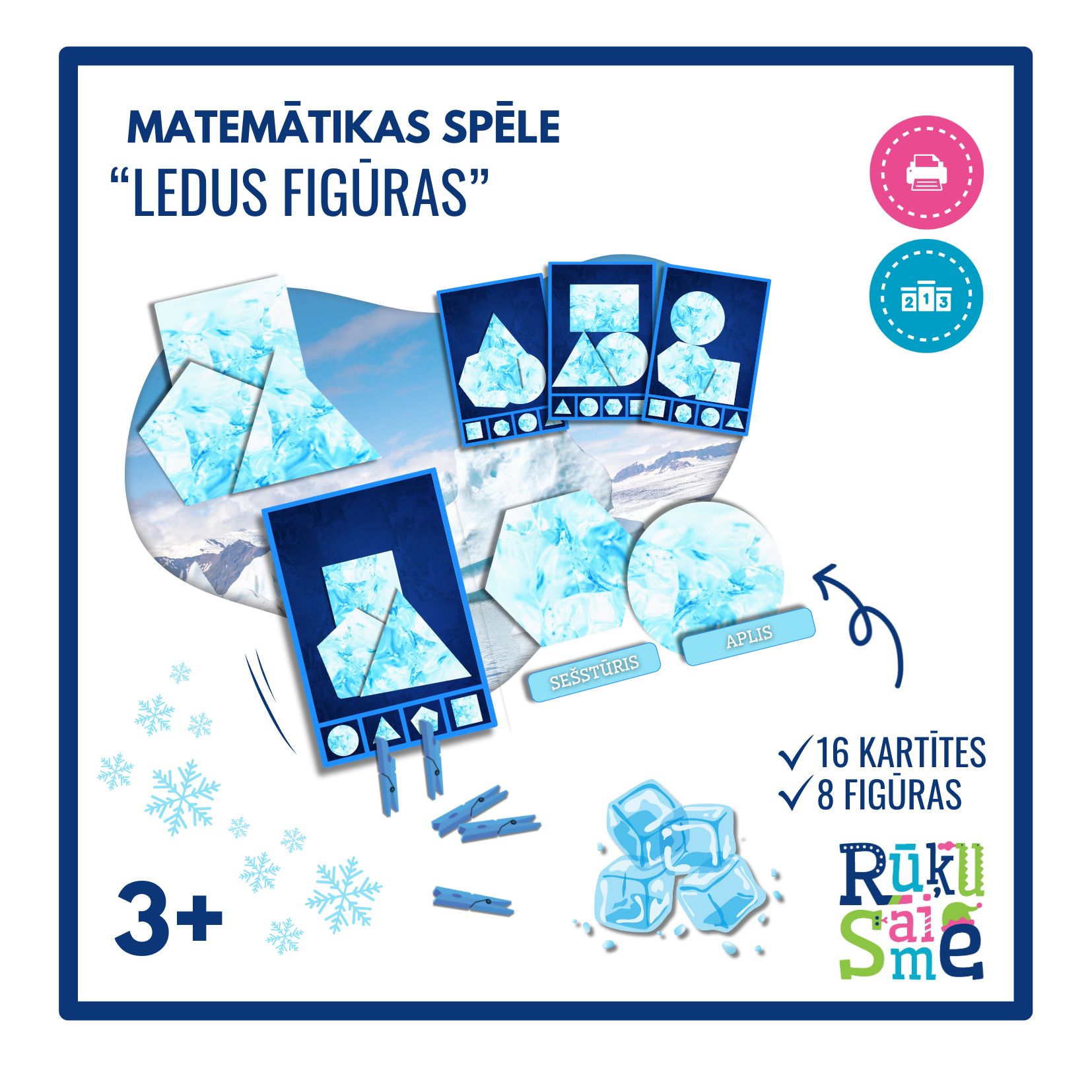 Matemātikas spēle "LEDUS FIGŪRAS"