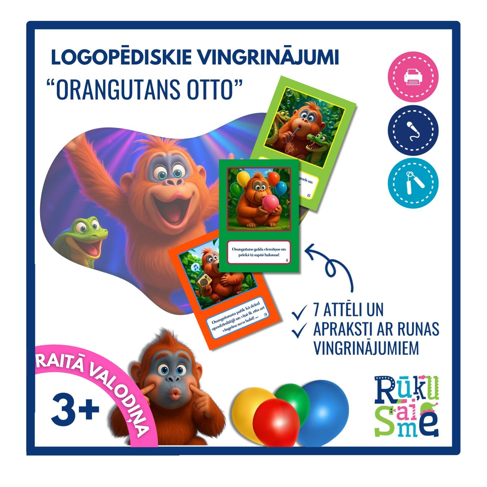 Par orangutanu l Runas vingrinājumi U burtam