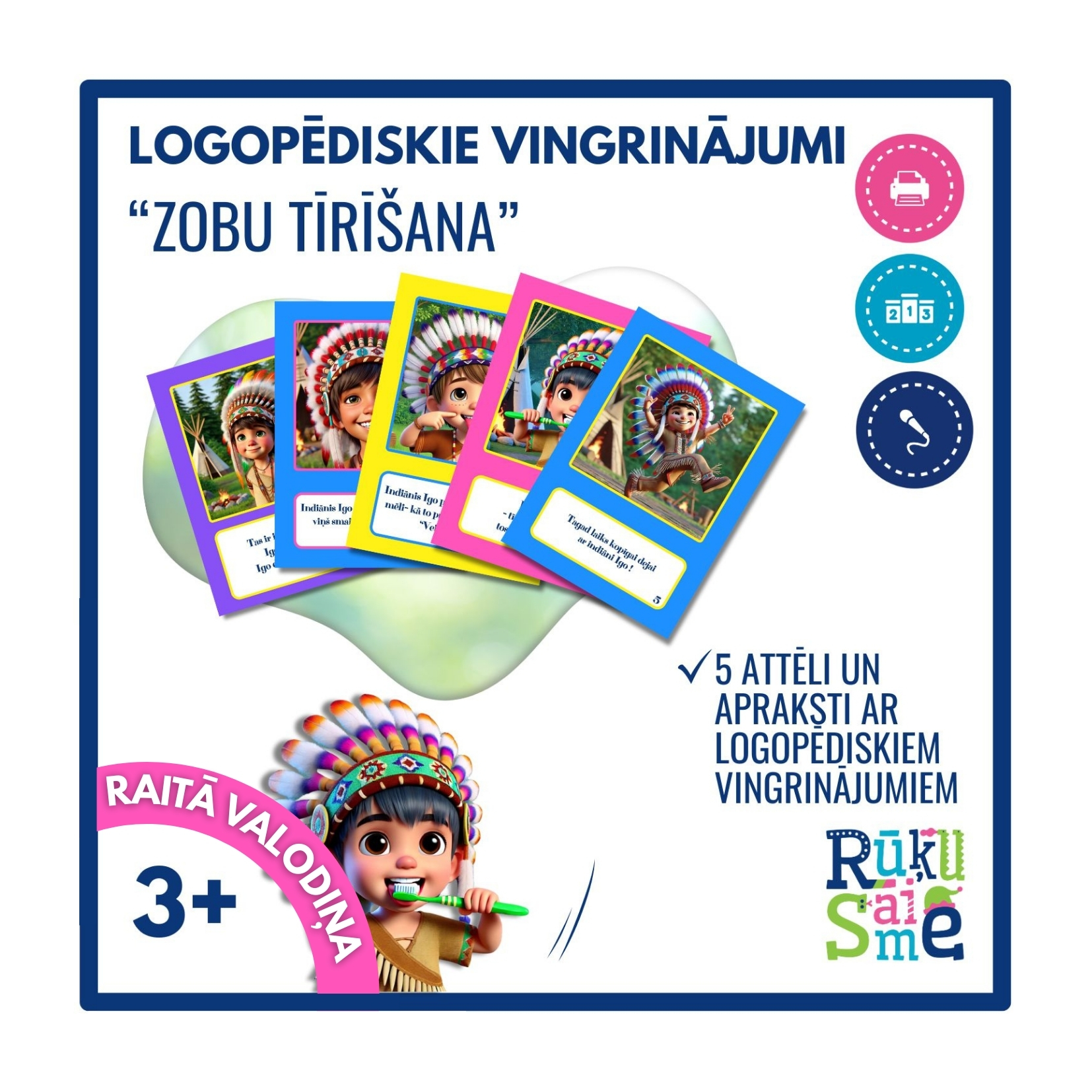 Zobu tīrīšana l Runas vingrinājumi I, Ī burtam
