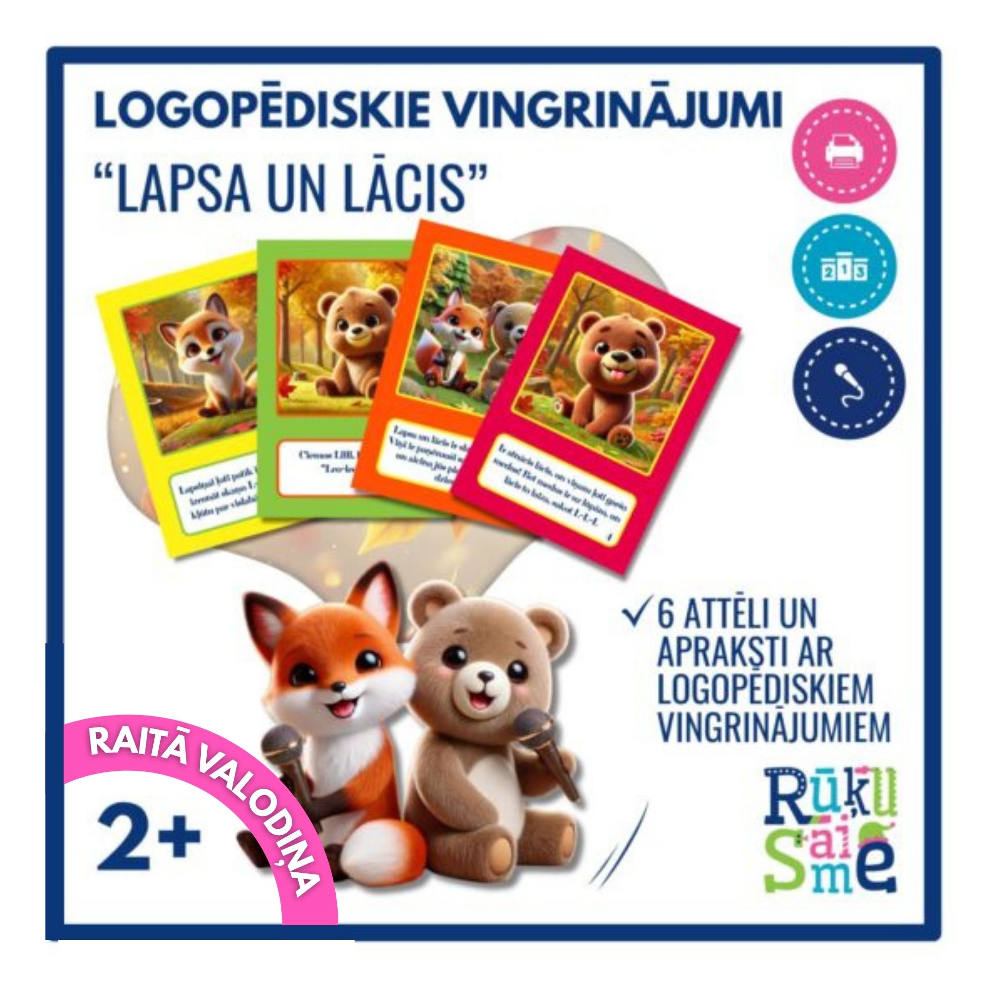 Laps un lācis l Runas vingrinājumi L burtam