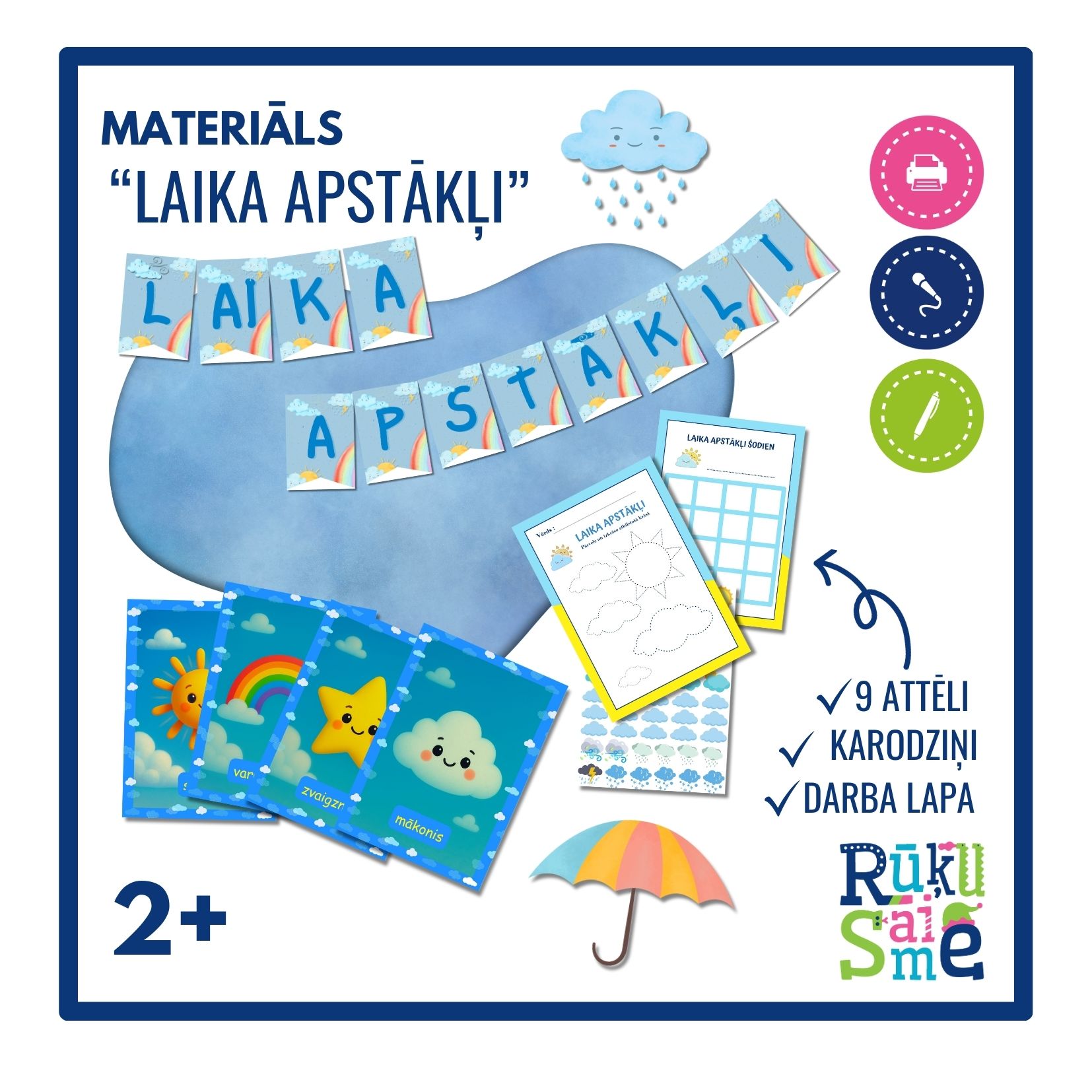 Laika apstākļi l Integrētās rotaļnodarbības komplekts bērniem 2-3 gadi