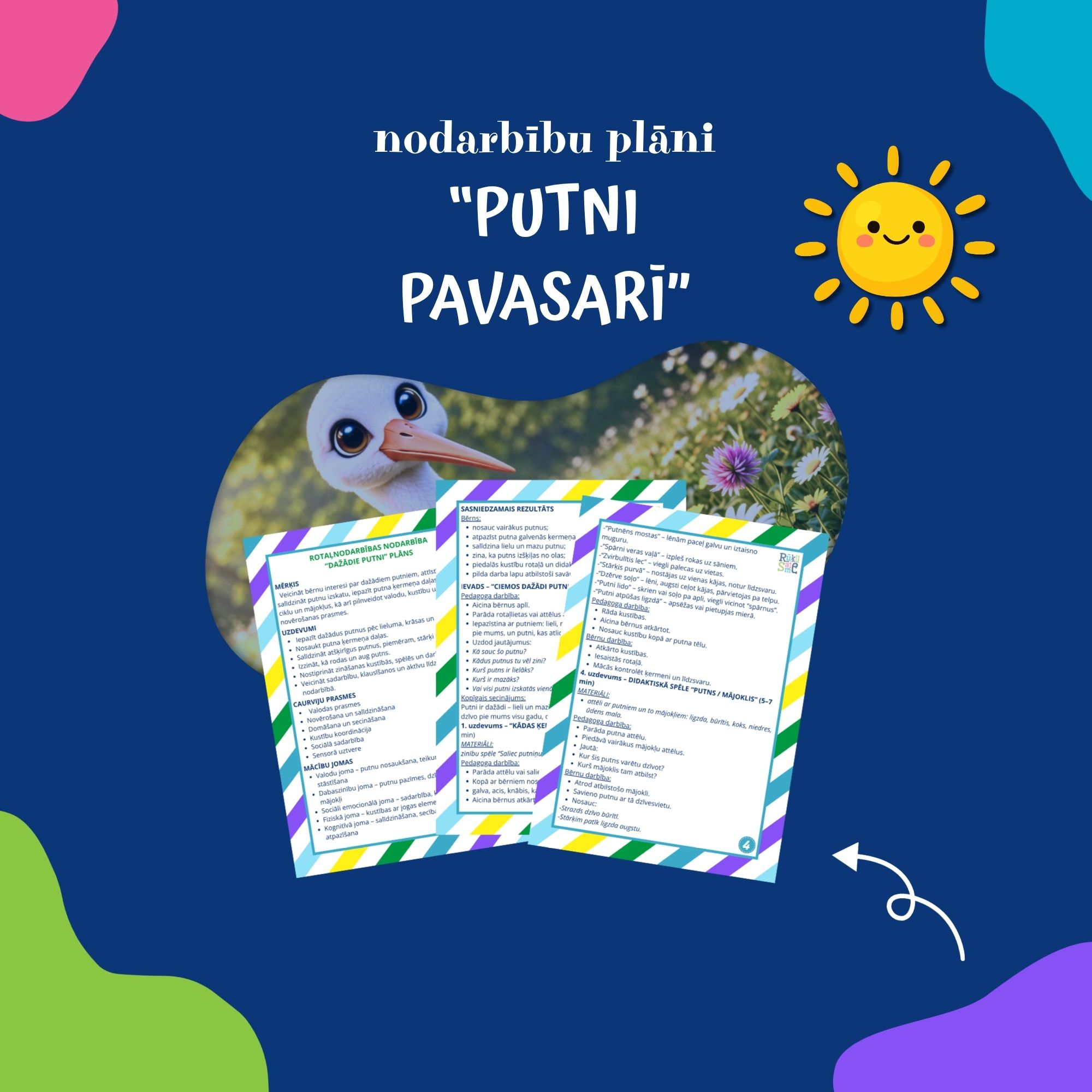 Dažādie putni l Nodarbības plāns bērniem 3-5 gadi