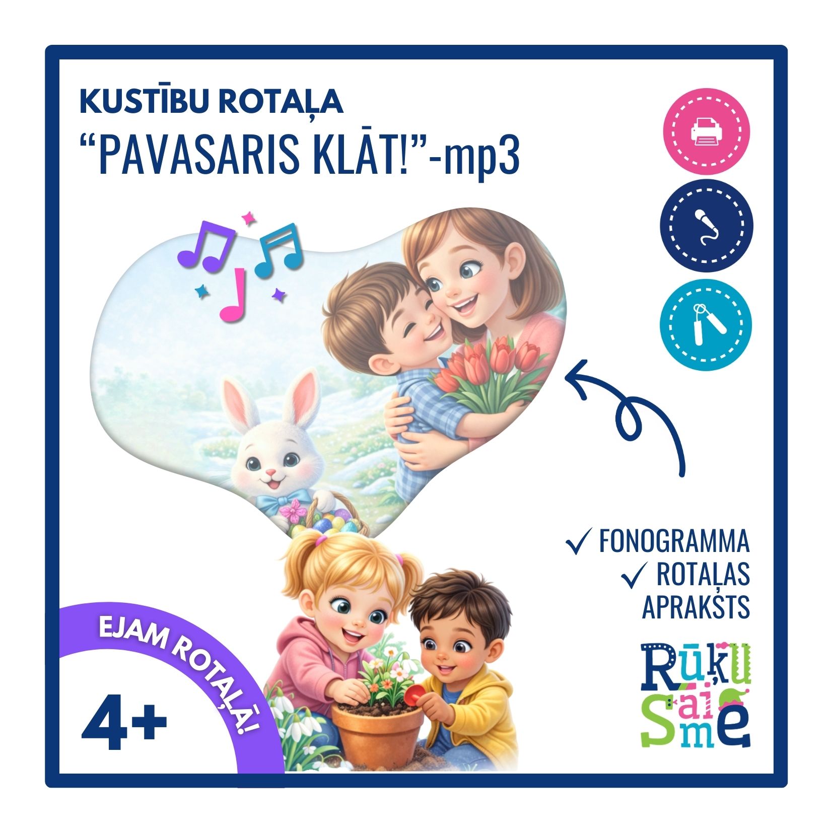 Rotaļa "PAVASARIS KLĀT"- dziesma, daba