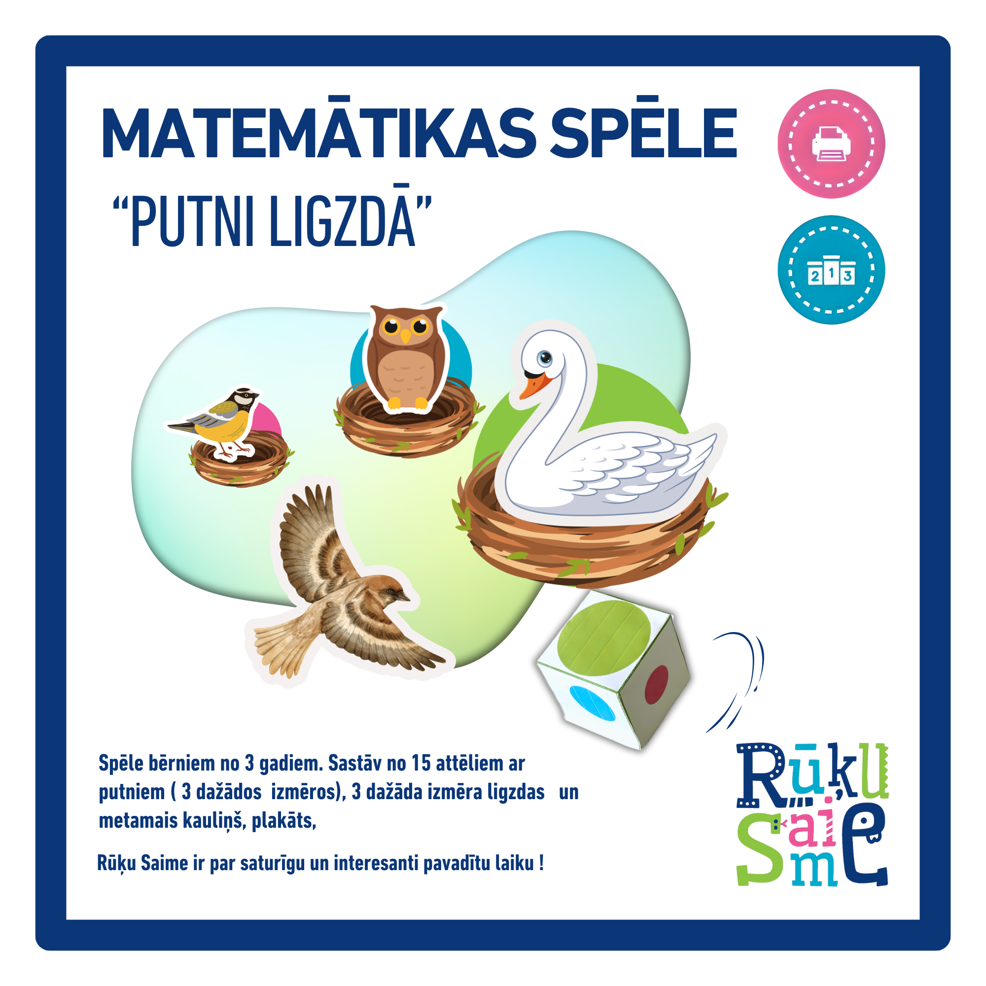 Putni ligzdā l Matemātikas spēle