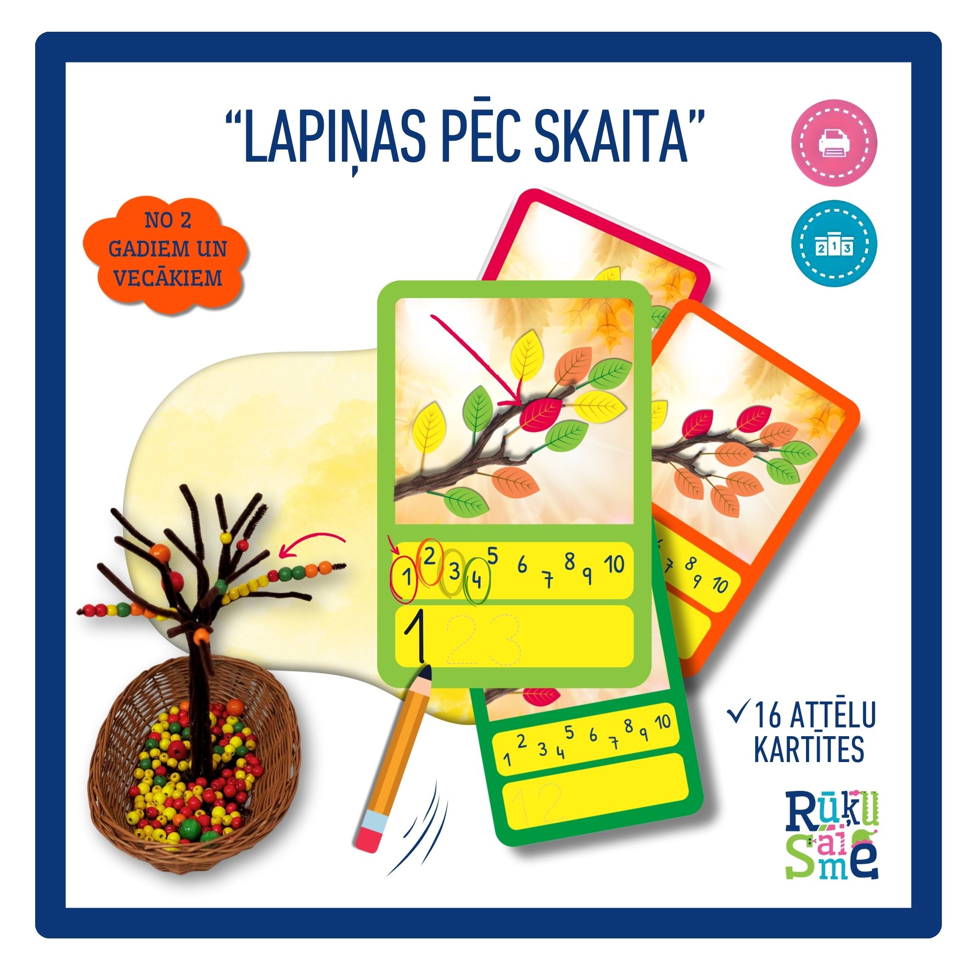 Lapiņas pēc skaita l Matemātikas spēle