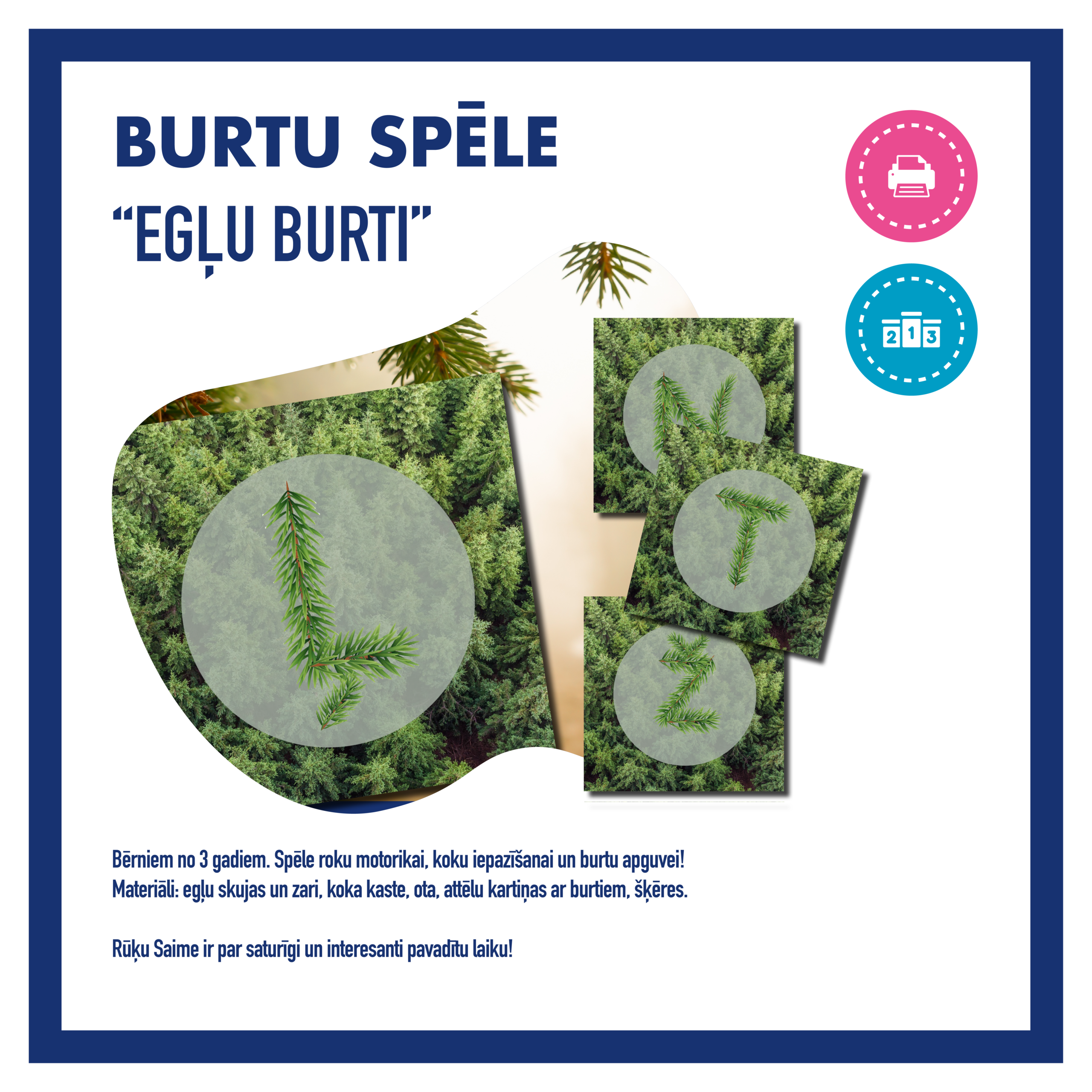 Egļu burti l Burtu spēle