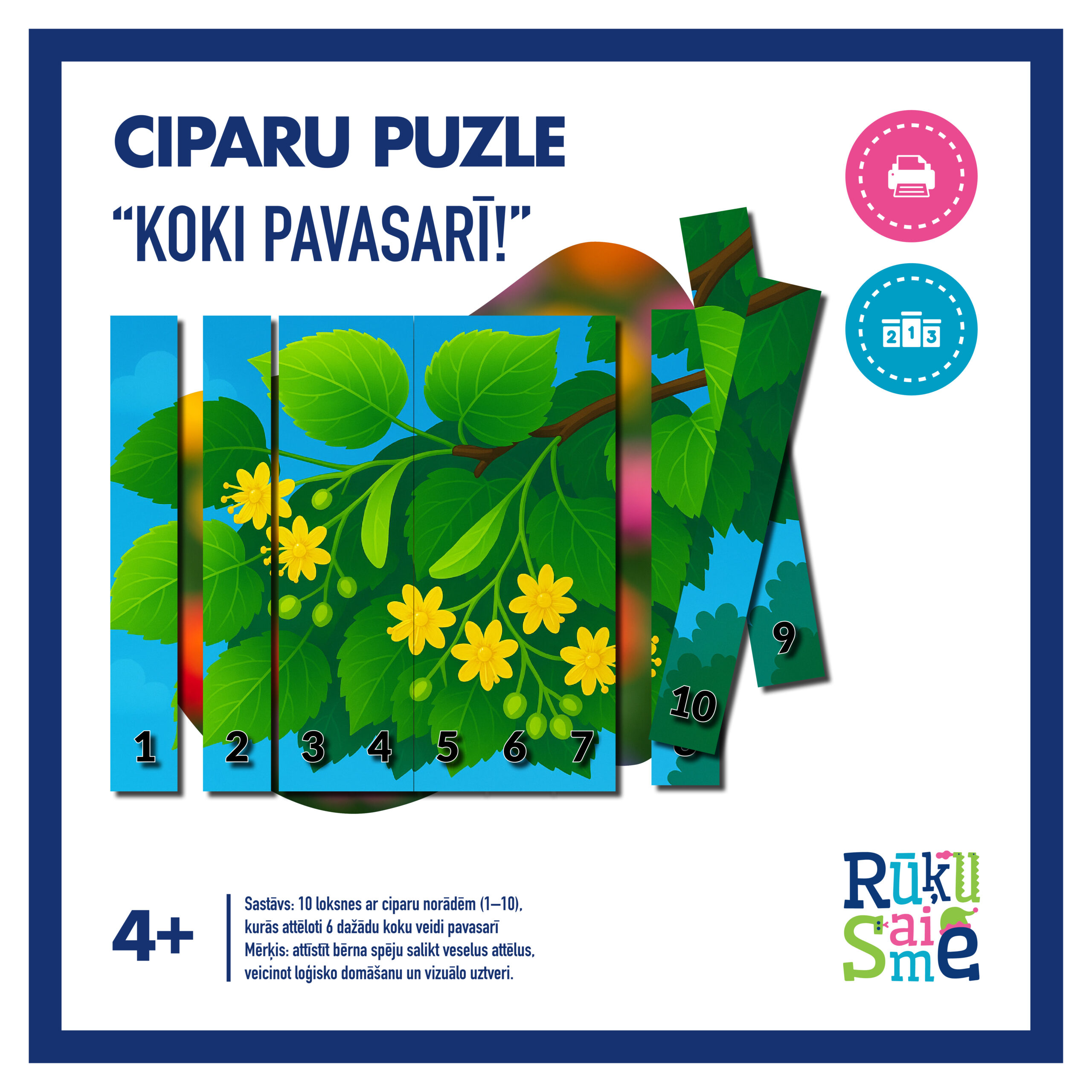 Koki pavasarī l Ciparu puzle