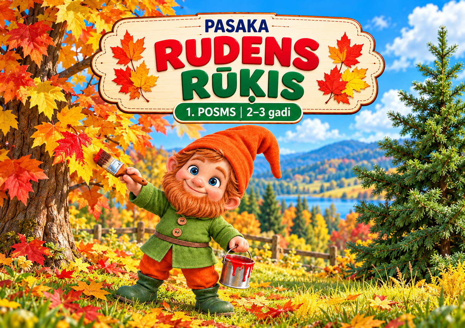 Rudens rūķis — pasakas vāks bērniem 2–3 gadi