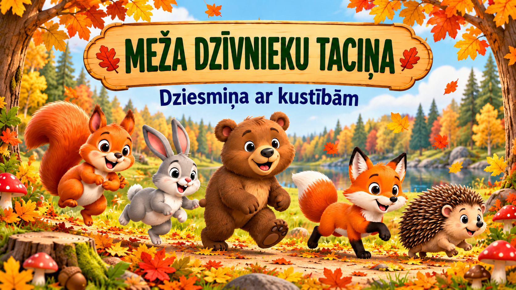Meža dzīvnieku taciņa — kustību rotaļa