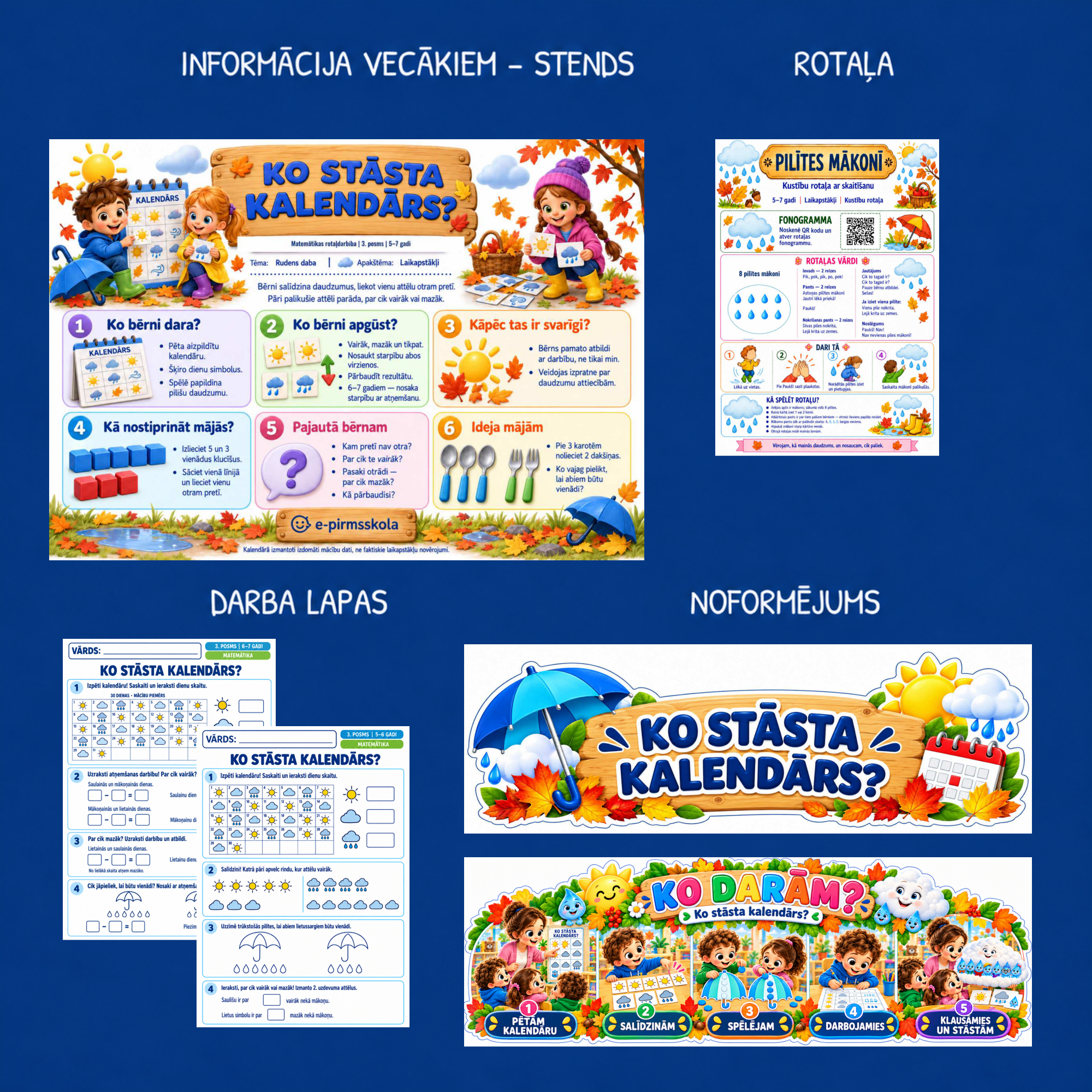 Ko stāsta kalendārs? | Matemātikas rotaļdarbības komplekts 5–7 gadiem - Image 3