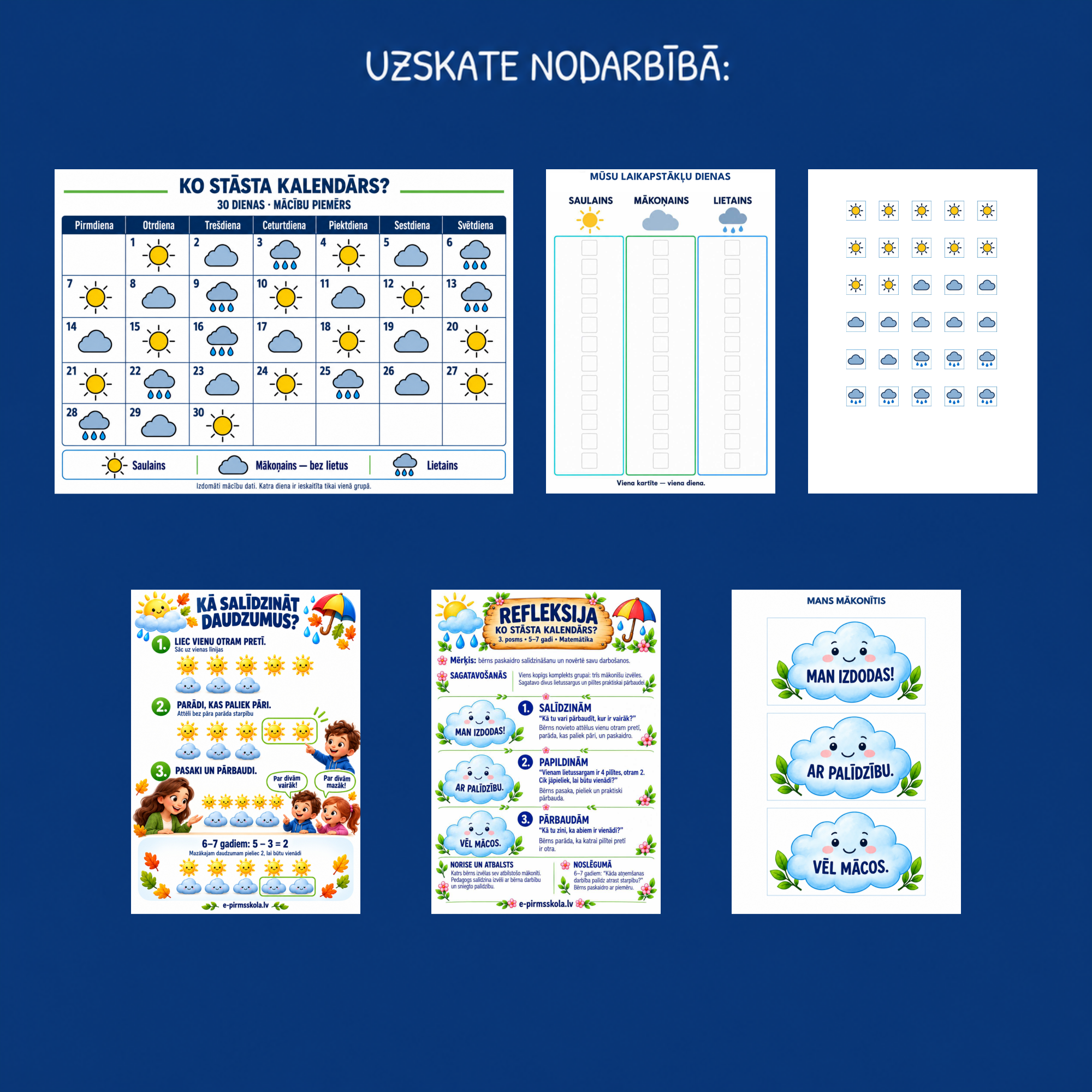 Ko stāsta kalendārs? | Matemātikas rotaļdarbības komplekts 5–7 gadiem - Image 4