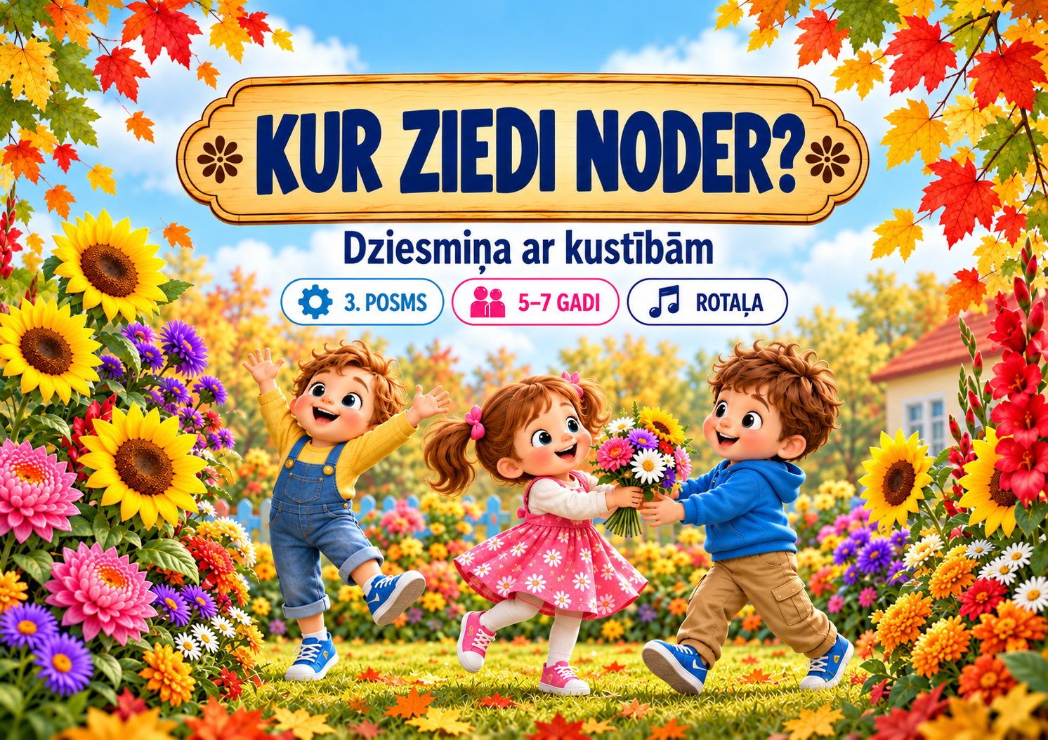 Kur ziedi noder? — rotaļas vāks 5–7 gadiem