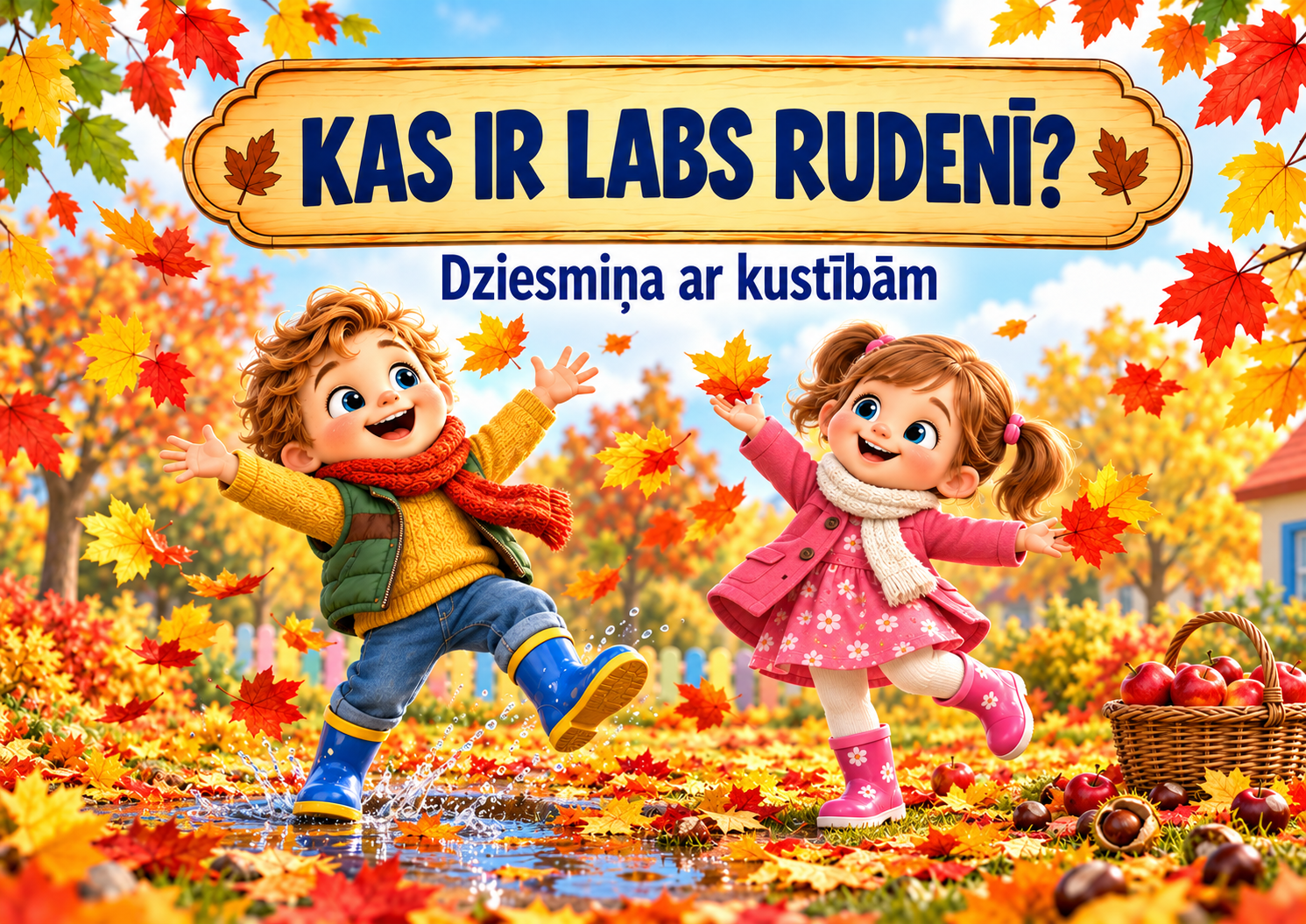 Kas ir labs rudenī? — Dziesmiņa ar kustībām