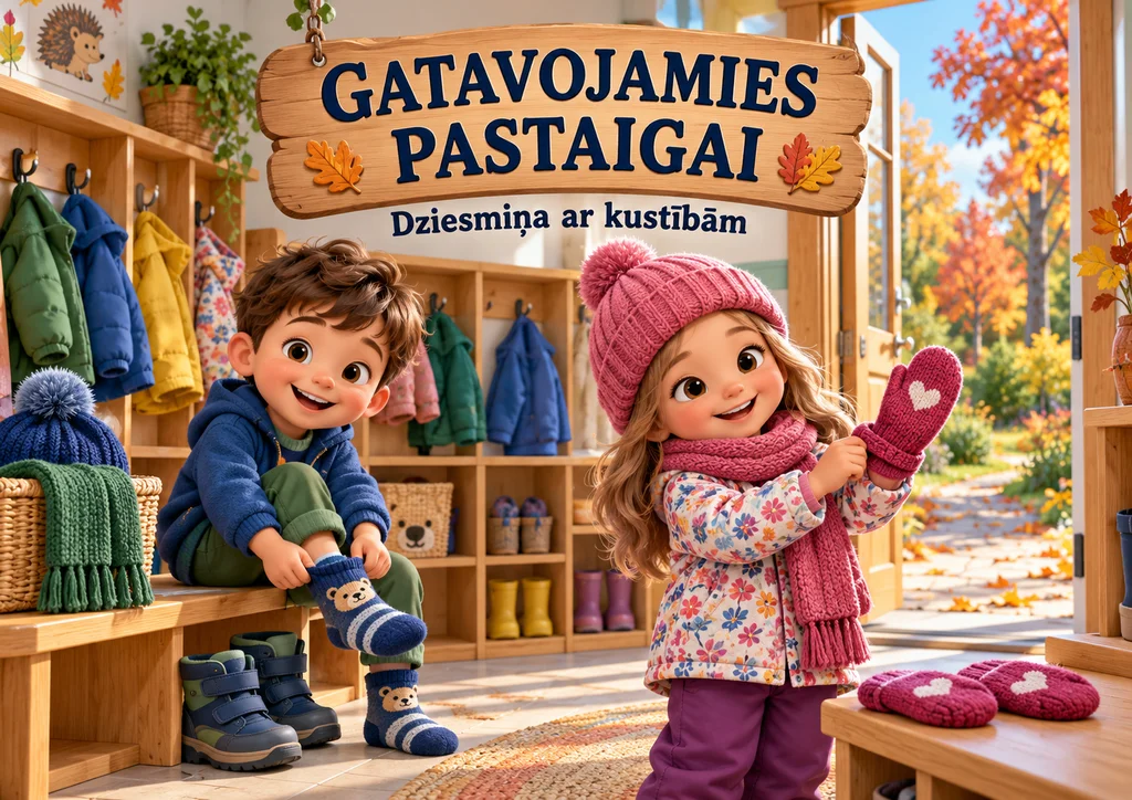 Gatavojamies pastaigai — dziesmiņa ar kustībām