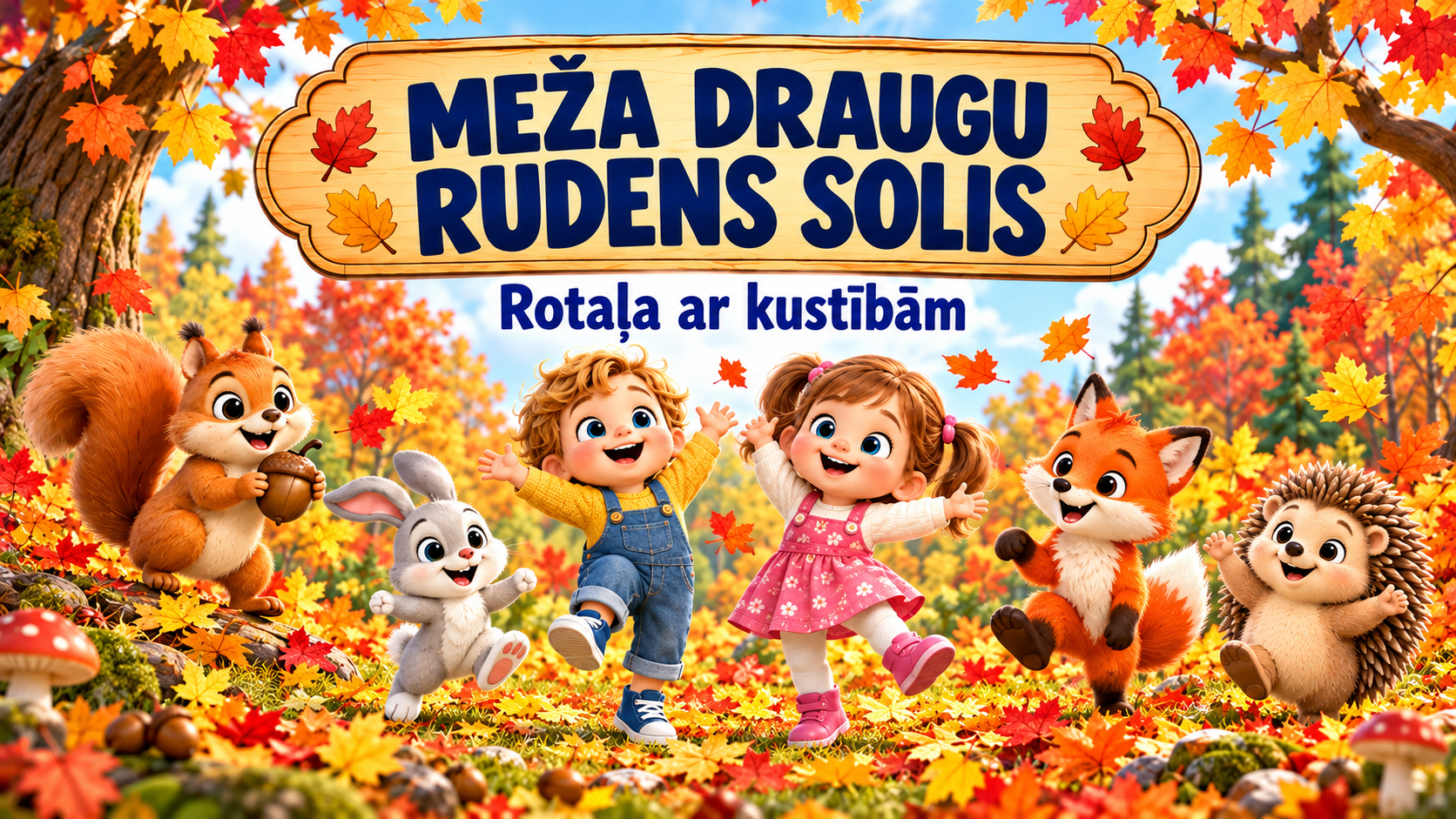 Meža draugu rudens solis — rotaļa ar kustībām