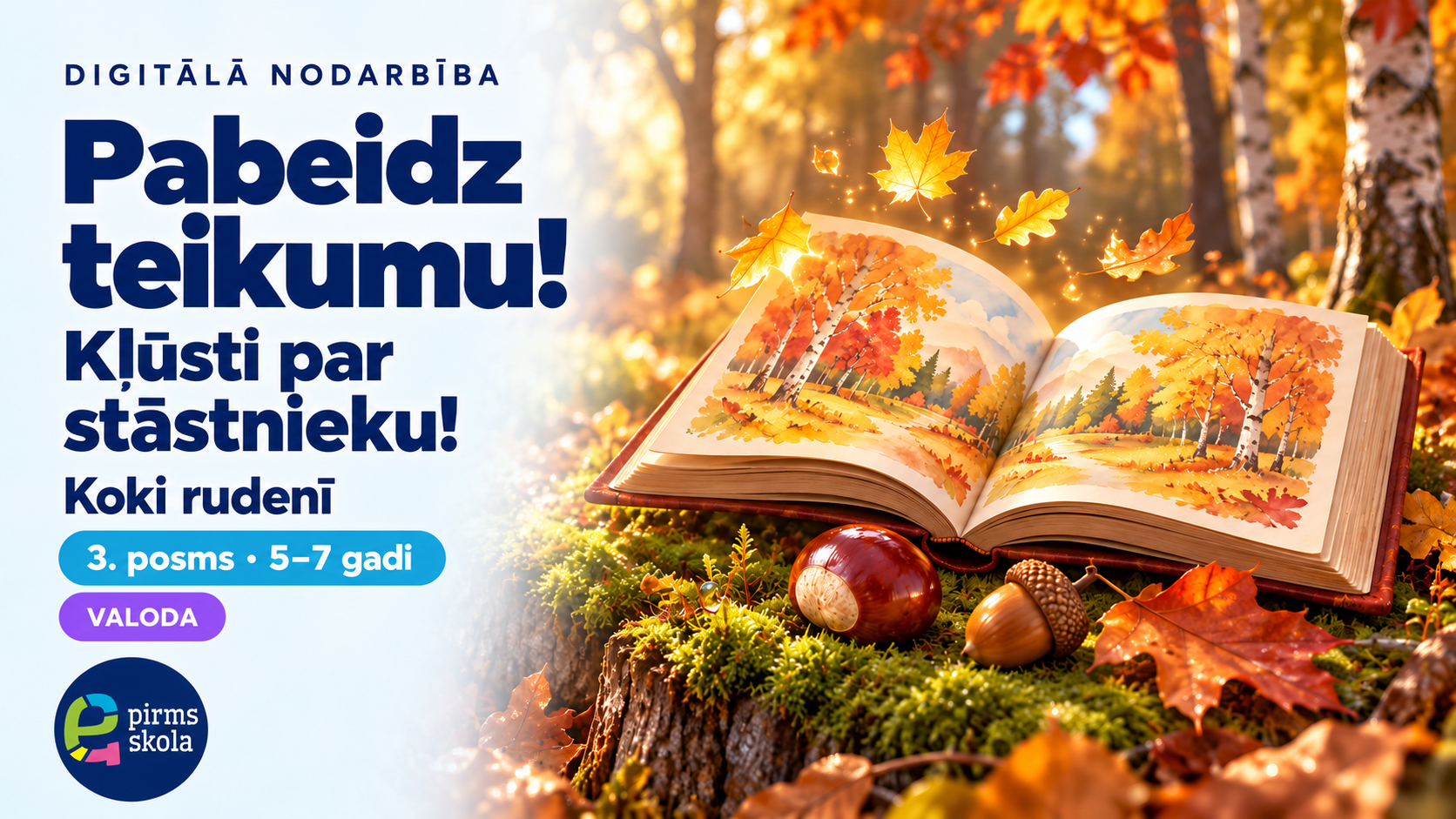 Pabeidz teikumu! Kļūsti par stāstnieku! — digitālās nodarbības vāks
