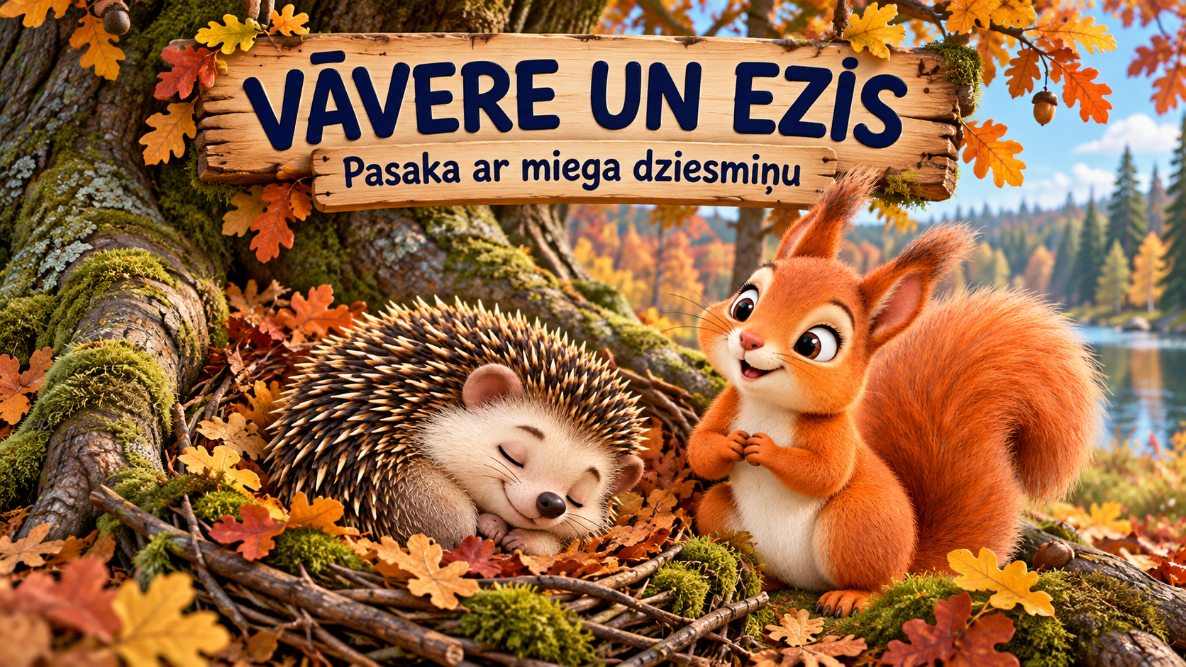 Vāvere un ezis — pasaka ar miega dziesmiņu