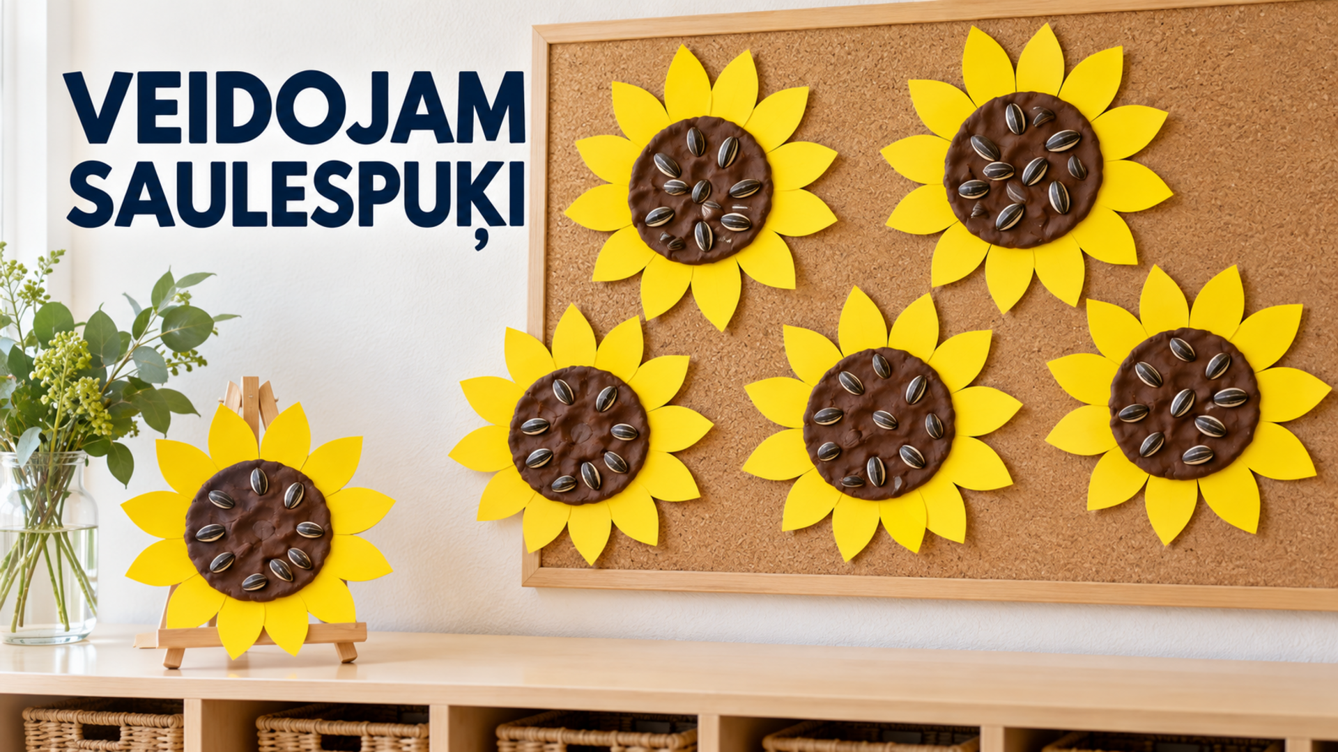 Veidojam saulespuķi 2–3 gadi — darbu izstādes vāks