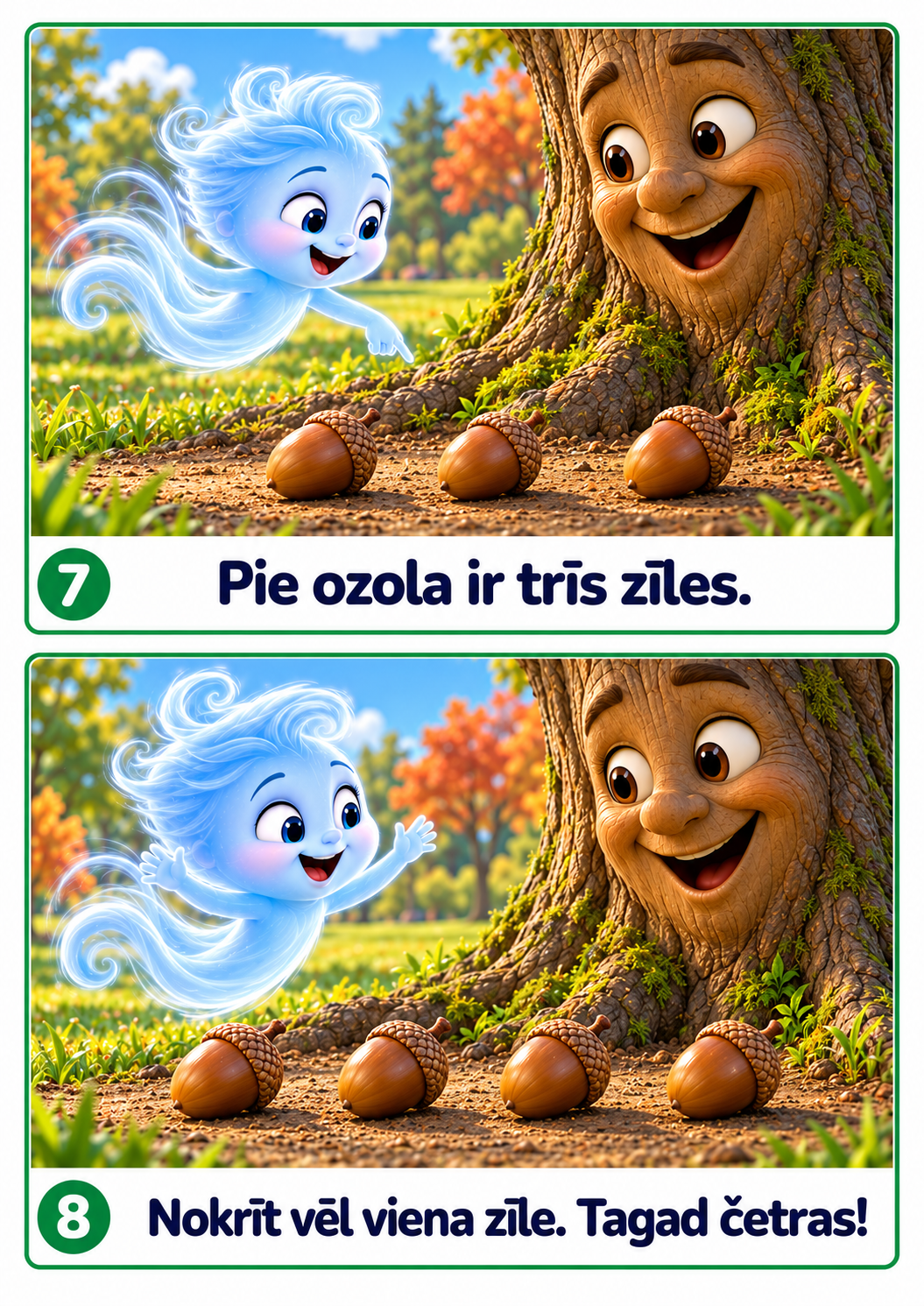 Pie ozola ir trīs zīles.