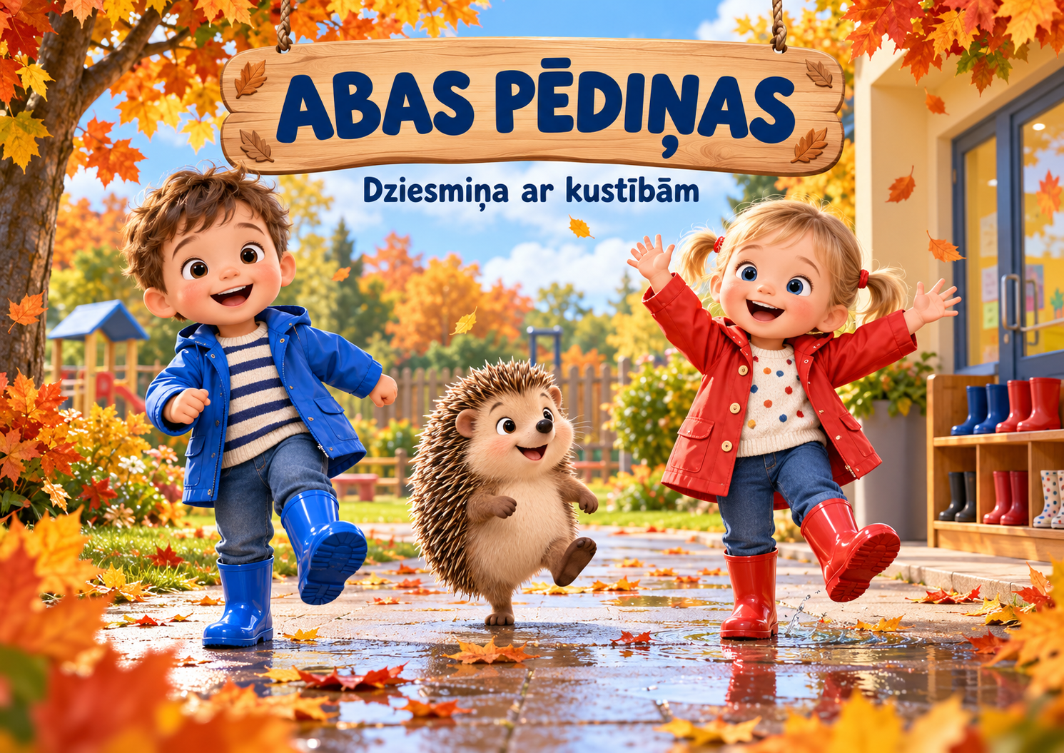 Abas pēdiņas — dziesmiņa ar kustībām