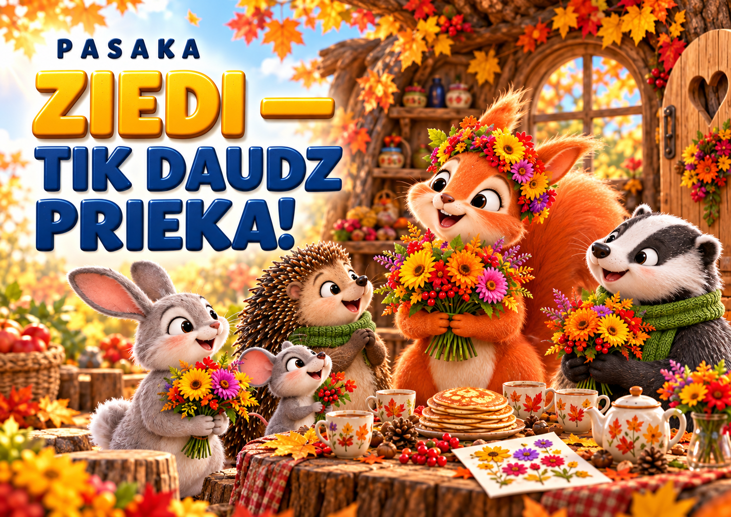 Ziedi – tik daudz prieka! — pasakas izceltais attēls